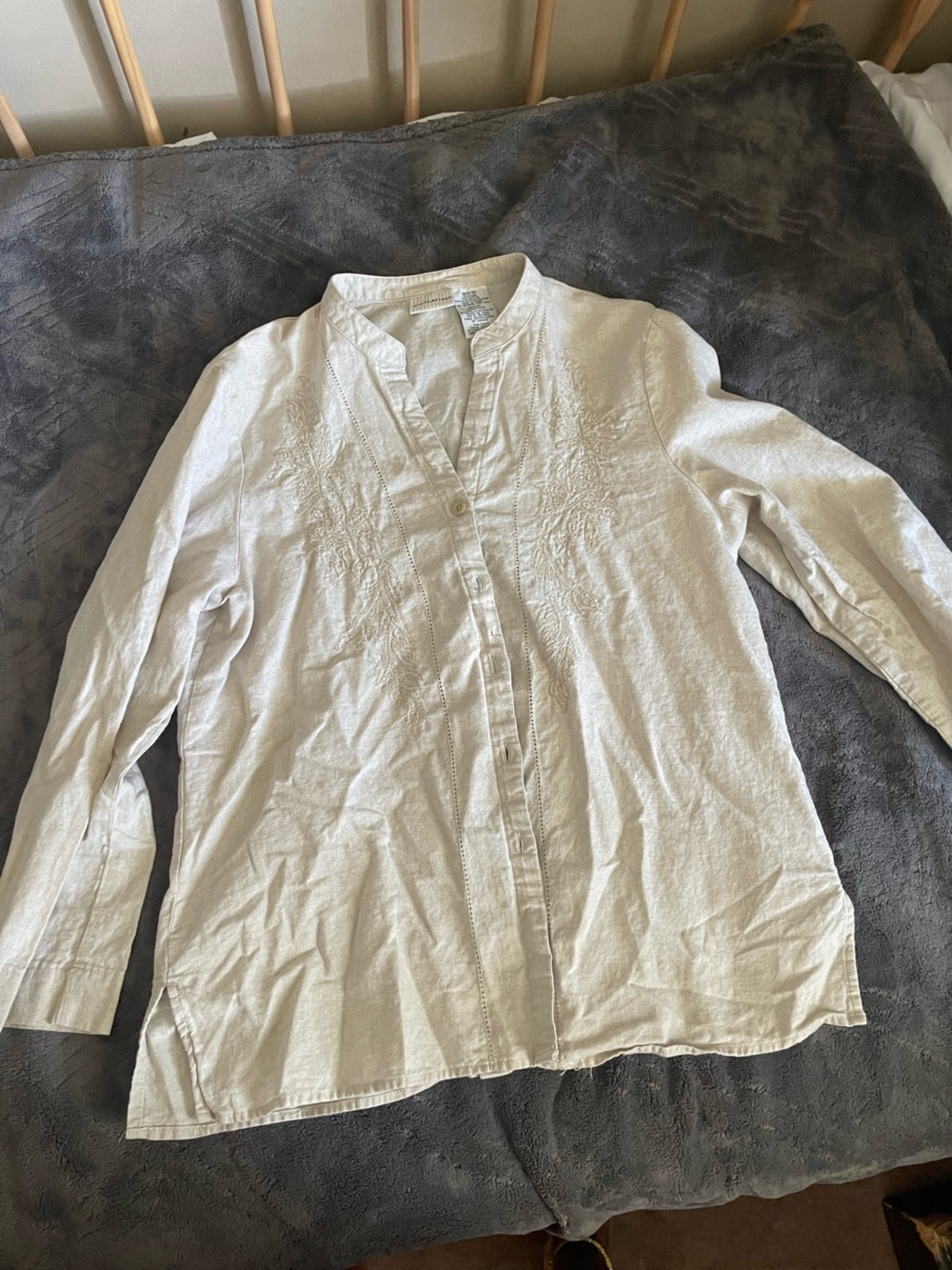 White Stag Light Cream Button-Front Shirt Jacket